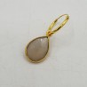 Vergulde losse hanger druppelvormige grijze Chalcedoon