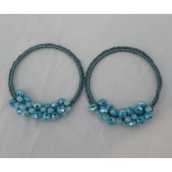 Hanger set van zijdedraad en kristallen
