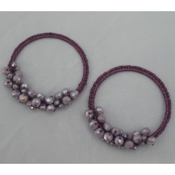 Hanger set van zijdedraad en kristallen 002