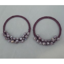 Hanger set van zijdedraad en kristallen 002