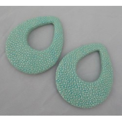 Hanger set Roggenleer turkoois blauw