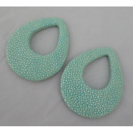 Hanger set Roggenleer turkoois blauw