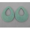 Hanger set Roggenleer turkoois blauw
