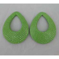 Hanger set Roggenleer appeltjes groen