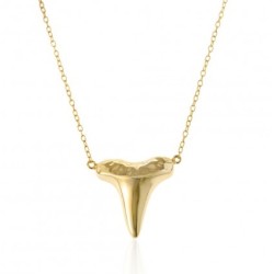 Vergulde ketting met haaientand