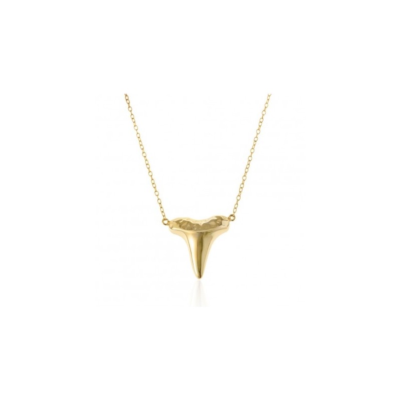Vergulde ketting met haaientand