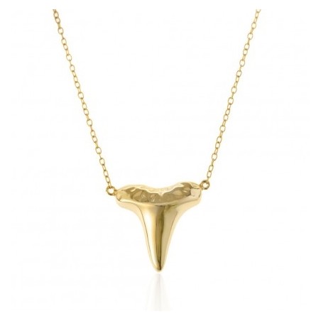 Vergulde ketting met haaientand