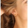 Vergulde triple hoop oorbellen
