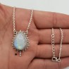 925 Sterling zilveren ketting met Maansteen hanger