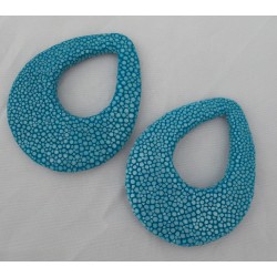 Hanger set Roggenleer oceaan blauw