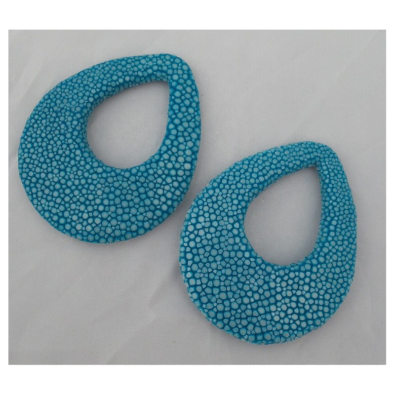 Hanger set Roggenleer oceaan blauw