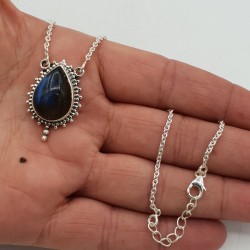 925 Sterling zilveren ketting met Labradoriet hanger