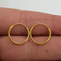 Vergulde creolen 14 mm