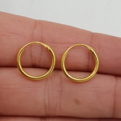 Vergulde creolen 14 mm x 1.5 mm