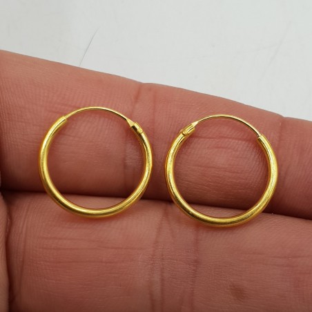 Vergulde creolen 16 mm x 1.5 mm