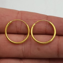 Vergulde creolen 18 mm x 1.5 mm