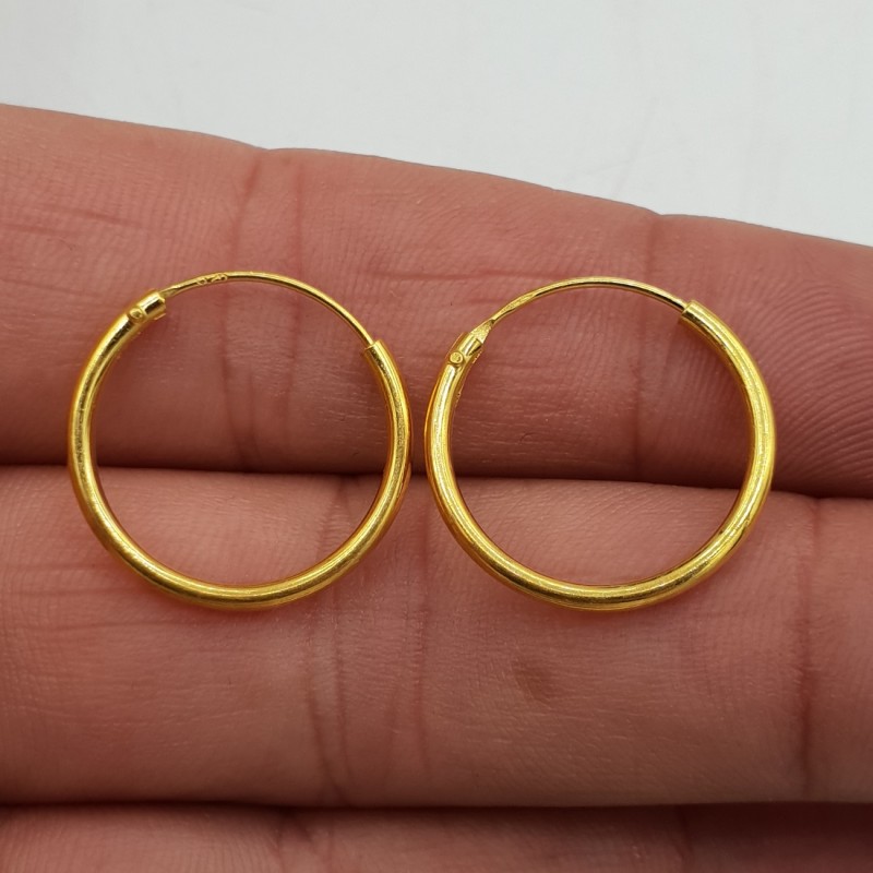 Vergulde creolen 18 mm x 1.5 mm