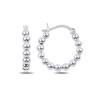 925 Sterling zilveren beaded ronde creolen 20 mm