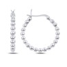 925 Sterling zilveren beaded ronde creolen 25 mm
