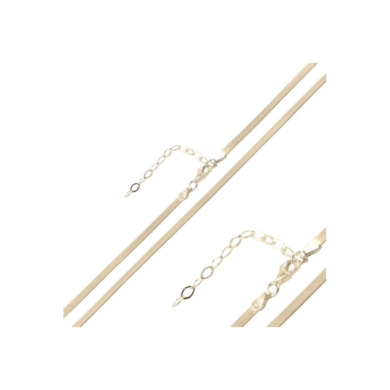 Vermeil gouden platte ketting