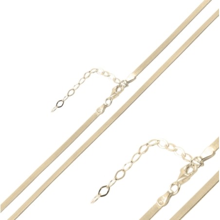 Vermeil gouden platte ketting