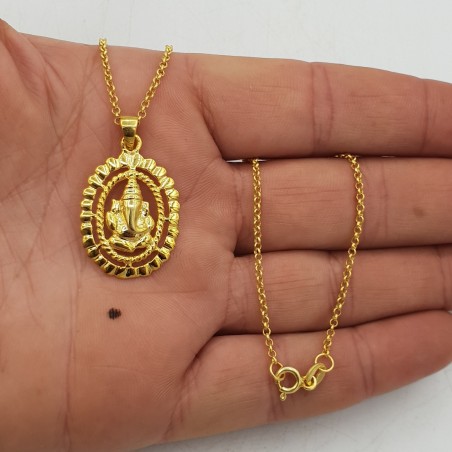 Vergulde ketting met Ganesha hanger