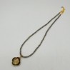 Vergulde ketting met klaver hanger van Labradoriet