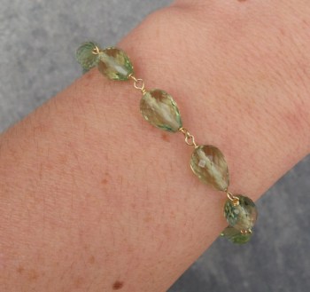 Vergulde armband met Peridot