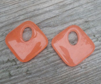 Hanger set vierkante oranje Jade