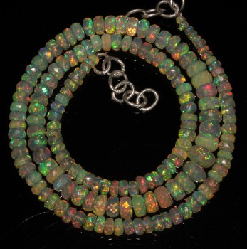 Ethiopische Opaal facet geslepen Rondelles 11