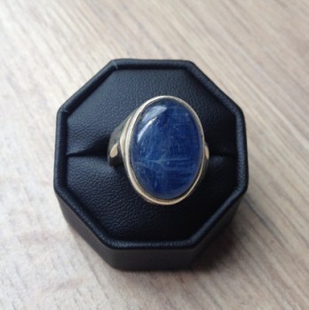 Zilveren edelsteen ring met Kyaniet ring maat 17.5 mm